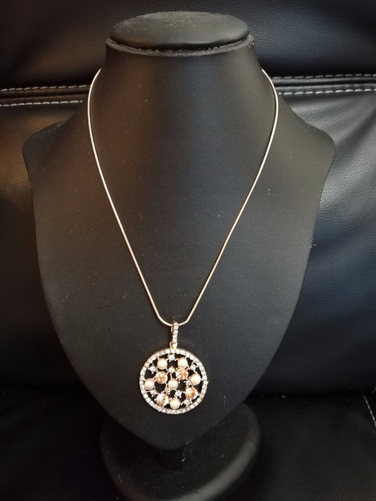 New Women Rhinestone Chain Crystal Necklace Pendant Lady's Fashion Jewelry