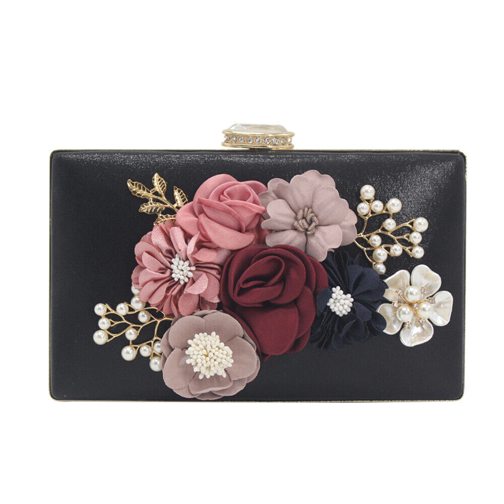 Women Ladies Evening Clutch Dinner Bag Purse Wedding Party Bridal Chain Handbag