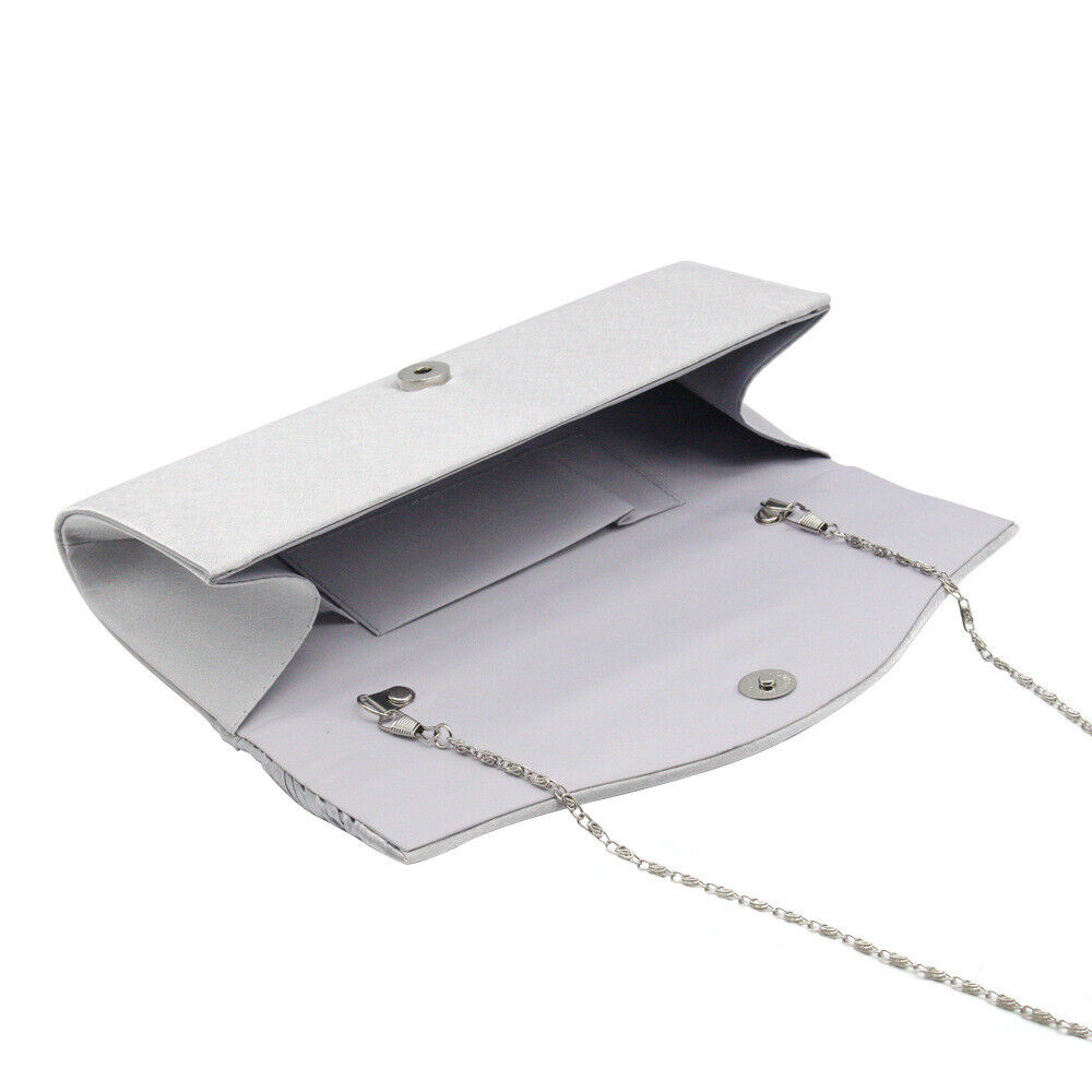 Women Satin Evening Bags Clutch Purses Wedding Formal Handbags Party Prom Clutches