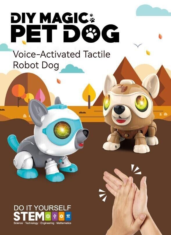 Kid Voice Activated Sound Touch Sensitive Children Accompany Robot Dogs Gift