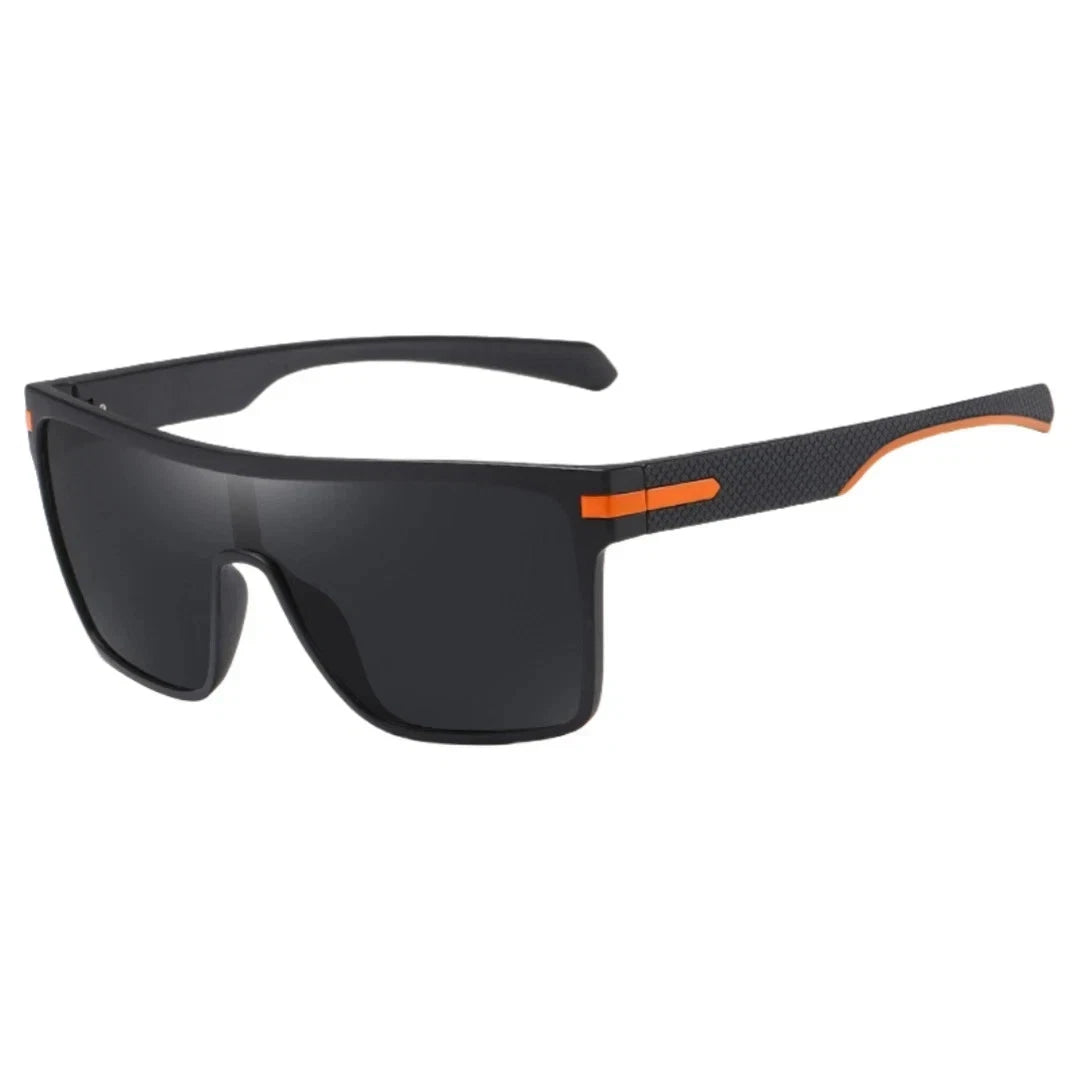 Men Square Flat Top Oversized Outdoor Sport Cycling UV400 Polarized Sunglasses # P0110