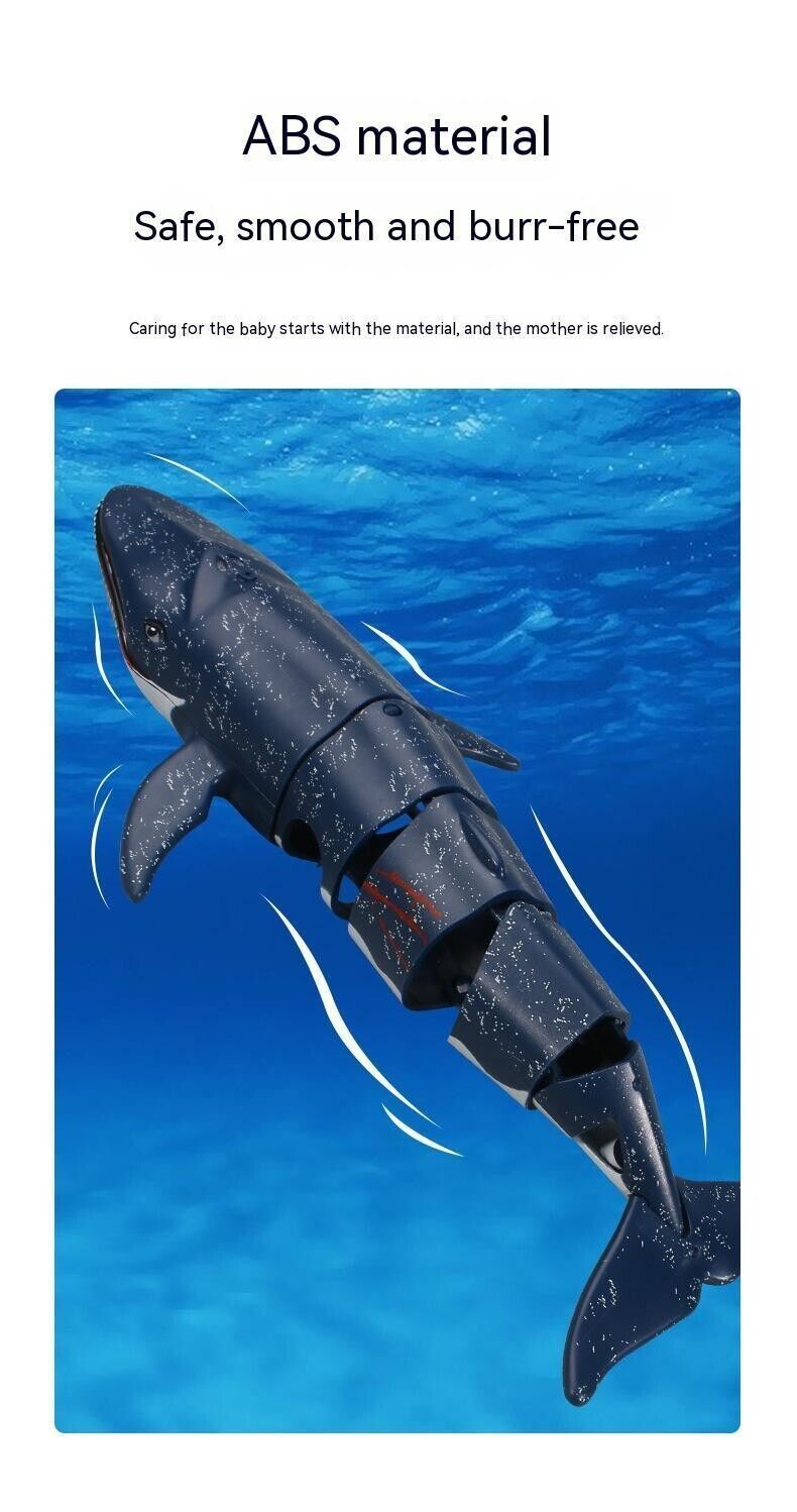 Mini 2.4G Remote Control Spray Water Shark Blue Whale Diving Children's toys