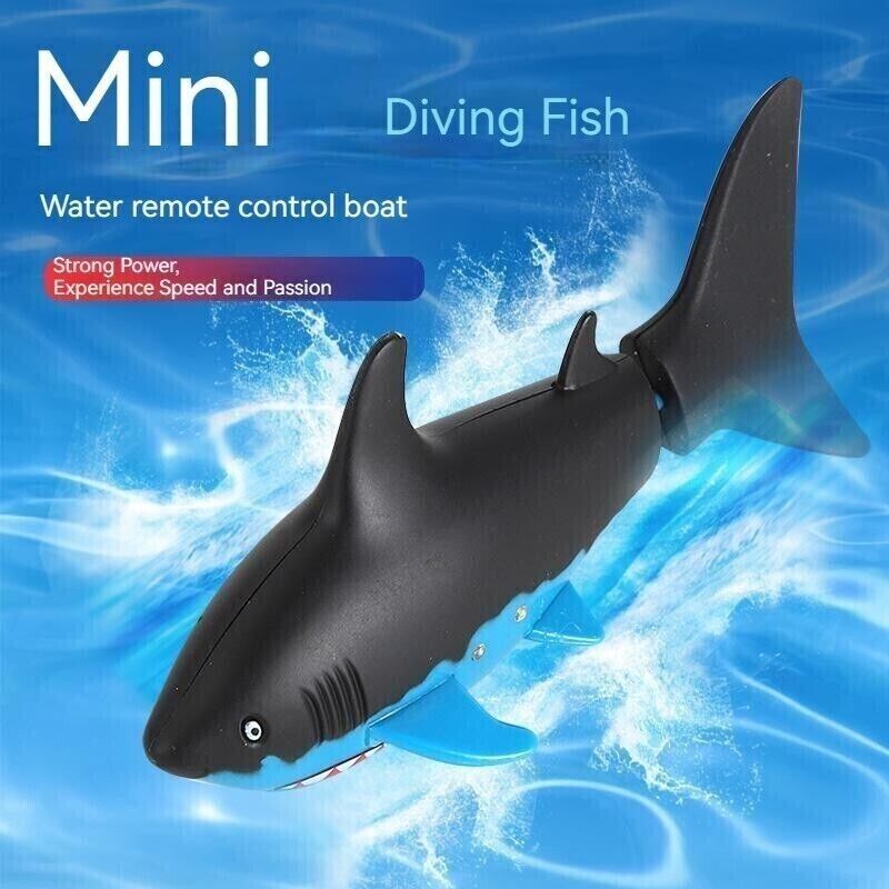 Mini Remote Control Boat Shark Dive Fish Sightsee Submarine Children Toy Gift
