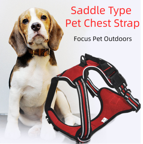 Explosion-proof Punch Dog Chest Strap Collar Buckle Lead Rope Reflective Vest