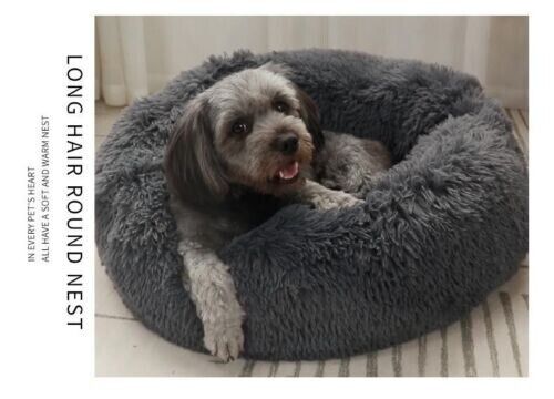 Winter Warm Plush Cat Dog Nest Deep Sleep Round Bed Soft Sofa Couch Cushion