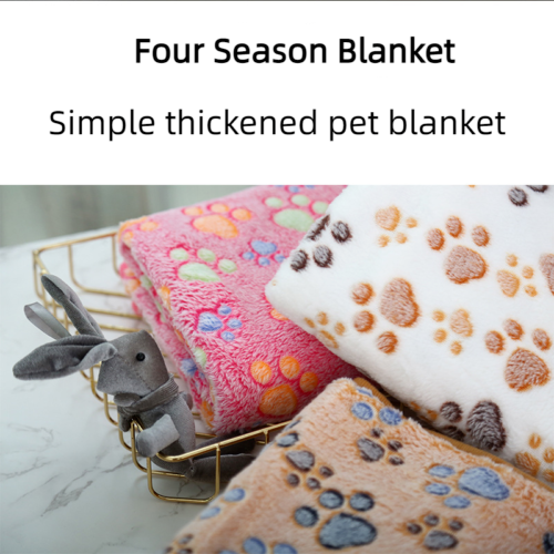 Pet Comfortable Four Seasons Warm Coral Velvet Blanket Dog Kennel Cat Kennel Mat