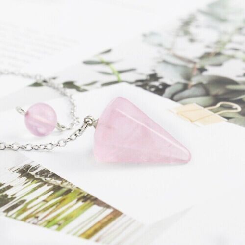 Fashion Crystal Stone Spirit Pendulum Hexagonal Conical Cut Energy Stone Pendant