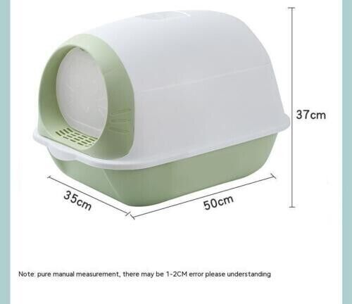 Fully Enclosed Anti-odor Anti-splash Cat Toilet Hooded Cat Litter Box Tray