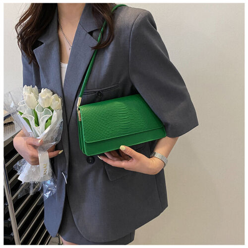 Women's Fashion Crocodile Print One Shoulder Retro Underarm Bag Fashion Bag