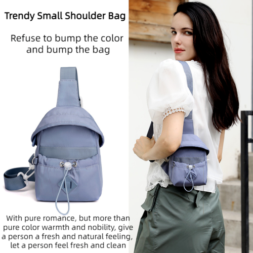 Waterproof Nylon Crossbody Lightweight Chest Bag Portable Single Shoulder Bag
