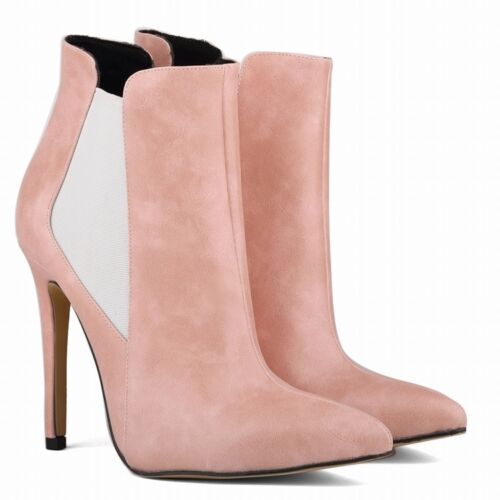 WOMEN FAUX LEATHER HIGH HEELS STILETTO BOOTS SEXY HOT