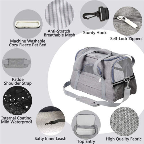 Cat Dog Comfort Tote Travel Bag Pet Carrier Bag Portable Large Shoulder Cage