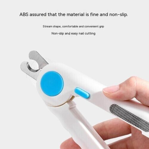 Cat Dog Nail Sharpener Nail Clippers Pet Grooming Cleaning Supplies LED Lights