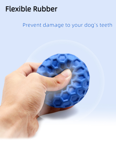 Bite Resistant Pet Interactive Tooth Cleaning Rubber Toy Dog Vocalizing Toys