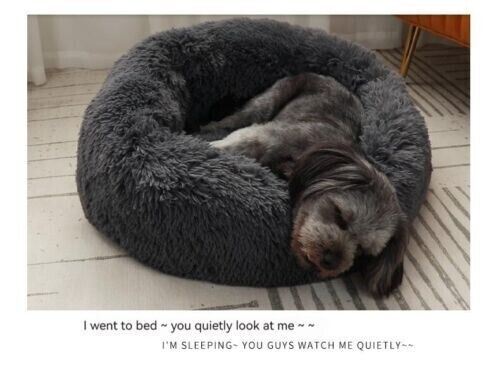 Winter Warm Plush Cat Dog Nest Deep Sleep Round Bed Soft Sofa Couch Cushion
