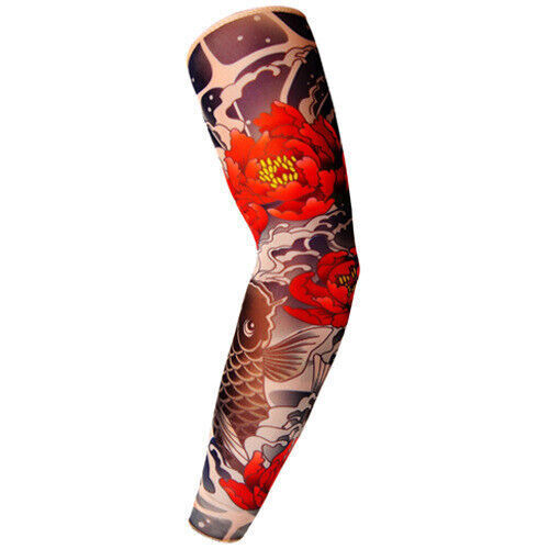 Sunscreen Tatto Arm Stretch Sleeves UV Sun Protect Covers Outdoor Sports Cooling
