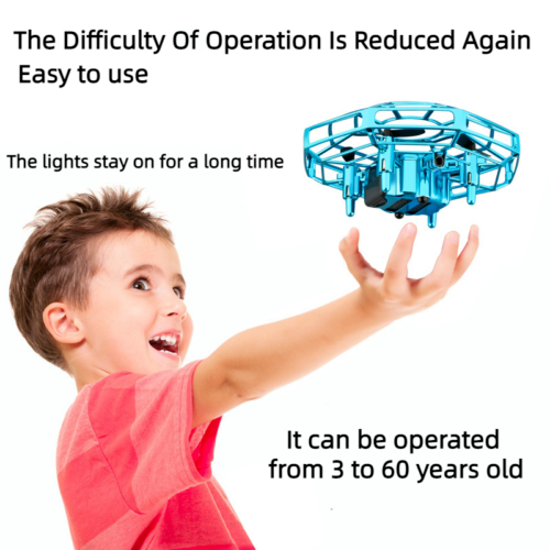 Mini Smart Gesture Sensing UFO Quadcopter Fall Resistant Suspension Aircraft Toy