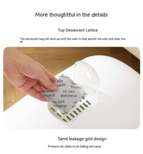 Fully Enclosed Anti-odor Anti-splash Cat Toilet Hooded Cat Litter Box Tray