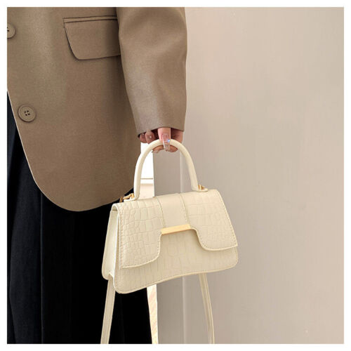 Women's Fashion Crocodile Stripe Simple Handbag Shoulder Bag Crossbody Bag
