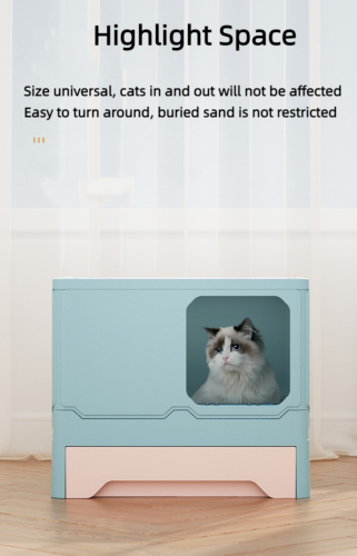 Simple Cleaning Drawer Type Pet Toilet Fully Anti-Splash Enclosed Cat Litter Box
