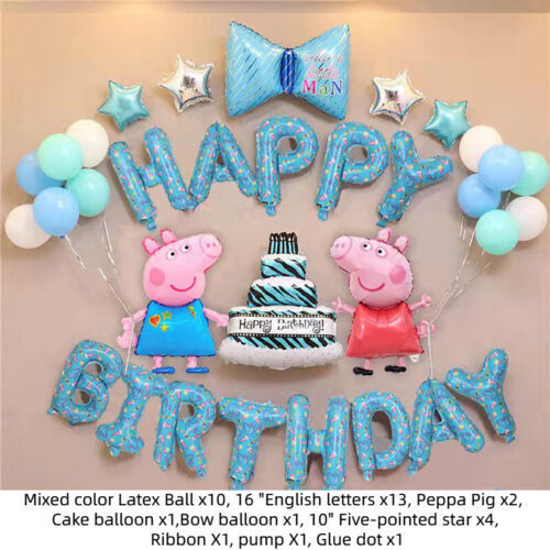 Cartoon Children's Birthday Banquet Scene Layout Birthday Balloon Set Decoration
