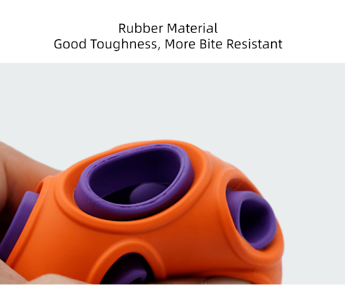 New Pet Toy Ringing Bell Bite Resistant Vocal Rubber Molar Training Ball