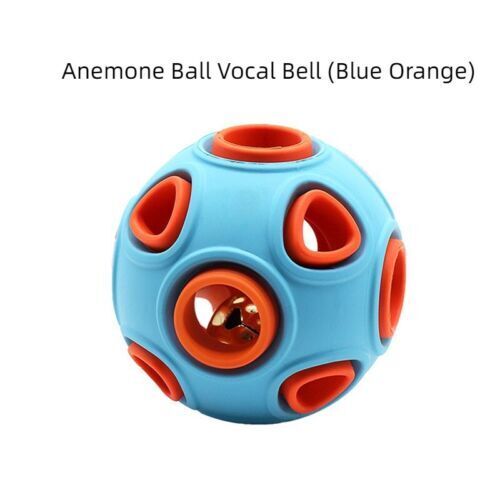 New Pet Toy Ringing Bell Bite Resistant Vocal Rubber Molar Training Ball