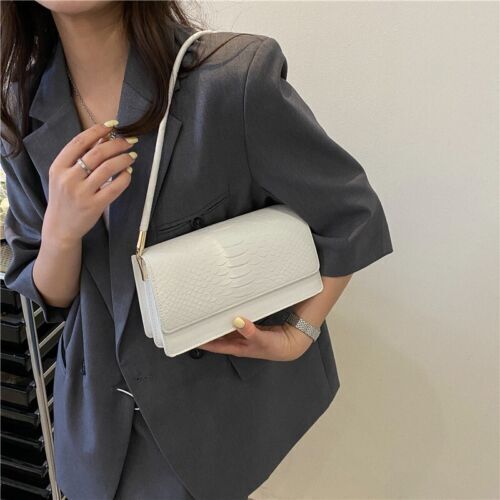 Women's Fashion Crocodile Print One Shoulder Retro Underarm Bag Fashion Bag