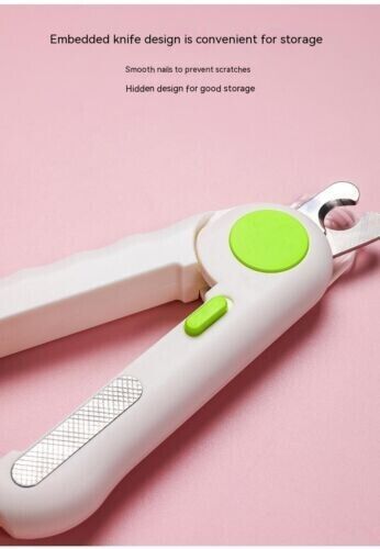 Cat Dog Nail Sharpener Nail Clippers Pet Grooming Cleaning Supplies LED Lights