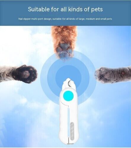 Cat Dog Nail Sharpener Nail Clippers Pet Grooming Cleaning Supplies LED Lights