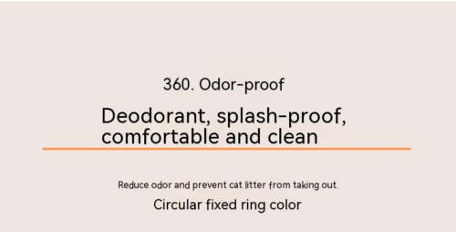 Fully Enclosed Anti-odor Anti-splash Cat Toilet Hooded Cat Litter Box Tray