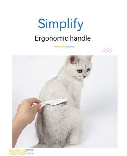 Pet Dog Encrypted Clean Flea Lice Removal Comb Hair Shedding Comb Steel Pin Comb