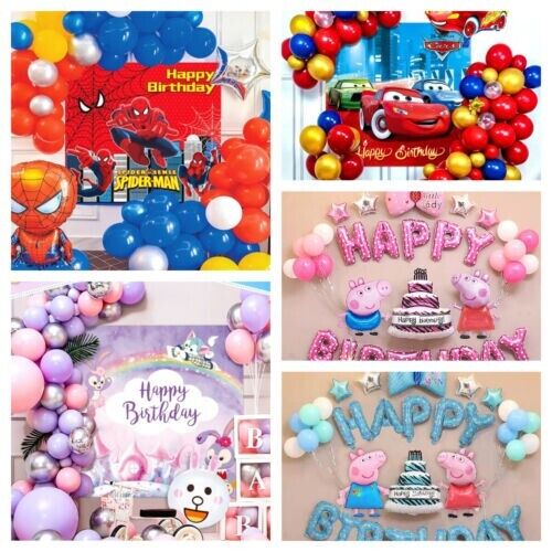 Cartoon Children's Birthday Banquet Scene Layout Birthday Balloon Set Decoration