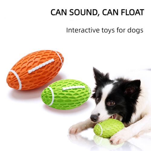 Bite-resistant Vocal Rugby Dog Ball Puzzle Boredom Grinding Interactive Pet Toy