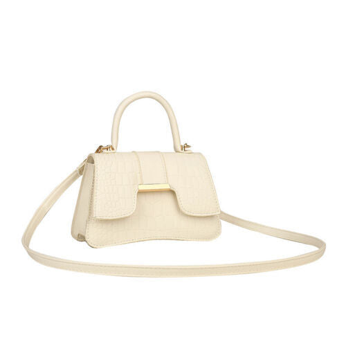 Women's Fashion Crocodile Stripe Simple Handbag Shoulder Bag Crossbody Bag