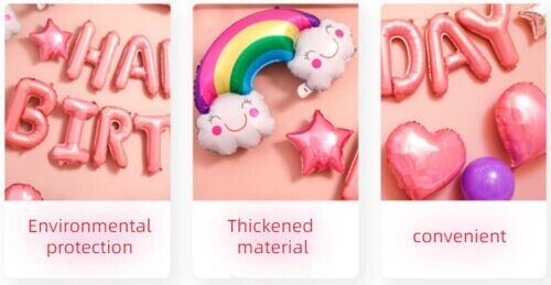 Cartoon Children's Birthday Banquet Scene Layout Birthday Balloon Set Decoration