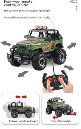 4WD Remote Control Buggy High Speed Racing Electric Light 1:18 Toy Car Alloy