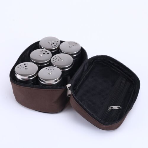 Outdoor Barbecue Portable Stainless Steel Kitchen Seasoning Jar 6 In 1 Set