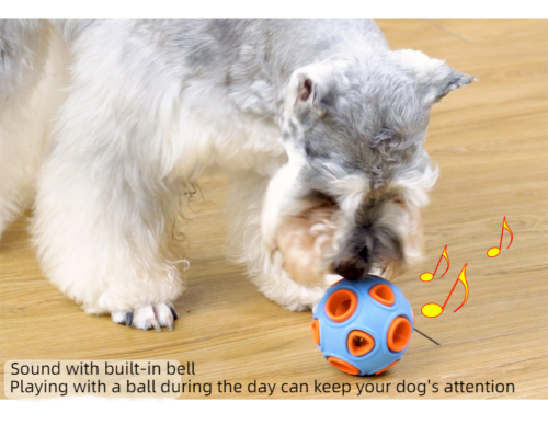 New Pet Toy Ringing Bell Bite Resistant Vocal Rubber Molar Training Ball
