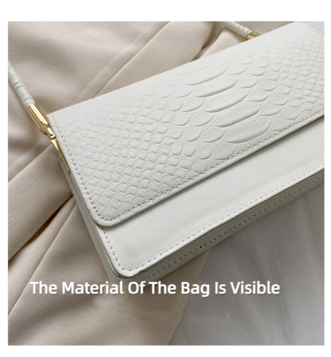 Women's Fashion Crocodile Print One Shoulder Retro Underarm Bag Fashion Bag