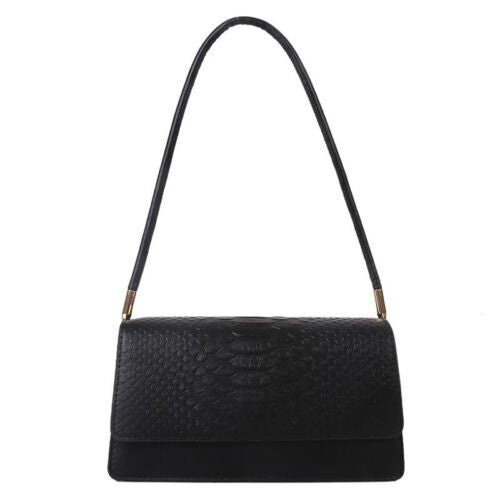 Women's Fashion Crocodile Print One Shoulder Retro Underarm Bag Fashion Bag