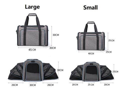 Pet Carrier Large Capacity Expandable Collapsable Package Dog Cat Carry Bag