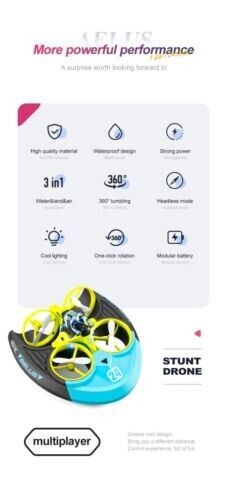 V24 Remote Control Aircraft Sea Land And Air 3-In-1 Unmanned Helicopter 4-axis