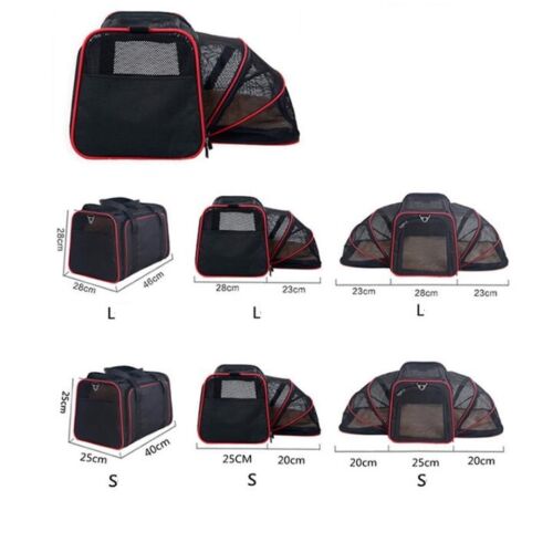 Pet Carrier Large Capacity Expandable Collapsable Package Dog Cat Carry Bag