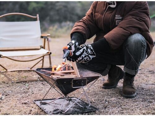 800 Degree High Temperature Resistance Silicone Outdoor BBQ Thickened Gloves