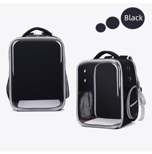 Pet Outdoor Breathable Foldable Clear Large Space Backpack Handheld Shoulder Bag