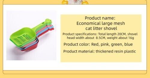 Pet Cat Poop Picker Cleaning Supplies Economical Large Grid Cat Litter Shovel