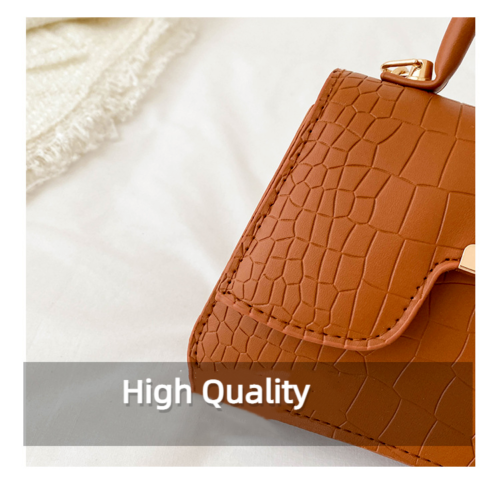 Women's Fashion Crocodile Stripe Simple Handbag Shoulder Bag Crossbody Bag