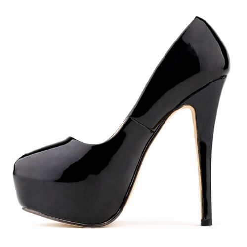 New Fashion QUALITY EVERYDAY SEXY LADY WOMEN PATENT PLATFORM HIGH HEELS SHOES