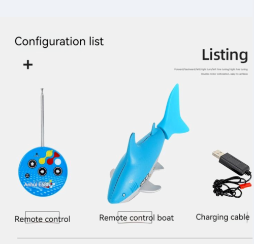 Mini Remote Control Boat Shark Dive Fish Sightsee Submarine Children Toy Gift